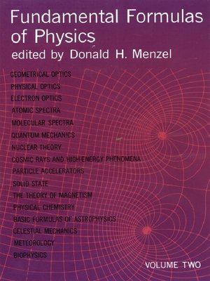 cover image of Fundamental Formulas of Physics, Volume Two